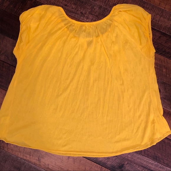 cg l cg Size 3X Yellow Short Sleeve Top - Picture 4 of 5